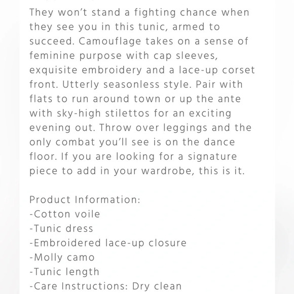 Johnny Was Ronnie Laceup Tunic Dress - Picture 8 of 8